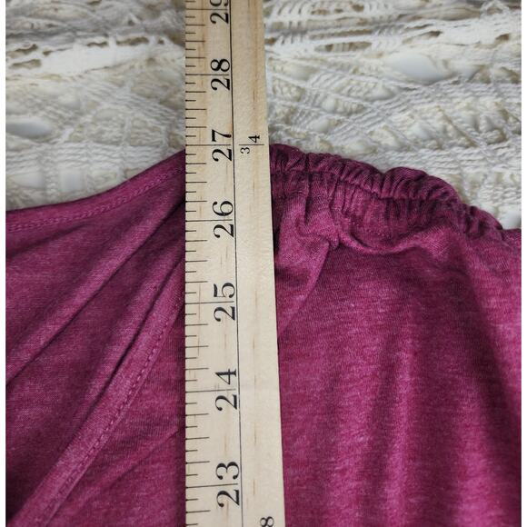 Bloomchic Top Women's 3X Burgandy/Pink casual everyday office work - Picture 6 of 6